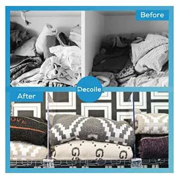 Decoile Acrylic Shelf Dividers for Closet Organization