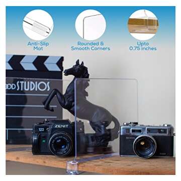 Decoile Acrylic Shelf Dividers for Closet Organization