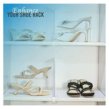 Decoile Acrylic Shelf Dividers for Closet Organization