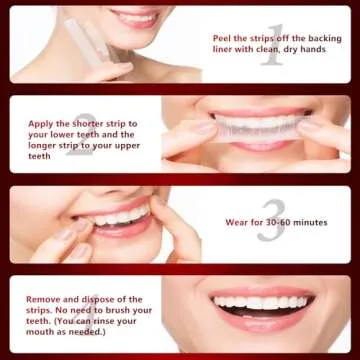 Teeth Whitening Strips for Tooth White: Professional Dentist Formulated Teeth Whitener Enamel-Safe Non-Slip 28 Strips 14 Treatments - Certified Non-Toxic Mint