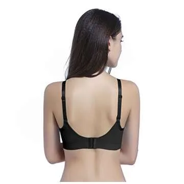 Suekaphin 2PACK Nursing Maternity Bra for Pregnancy Women Breastfeeding Comfortable Sleeping with Extenders,Gray+Black,Large