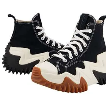 Converse Run Star Shoes Motion Canvas Platform Fashion Sneakers Runners (4.5 Mens / 6 Womens, Black/WHITEG/UMHONEY, Numeric_4_Point_5)