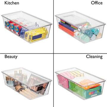 ClearSpace Storage Bins with Lids for Organized Spaces