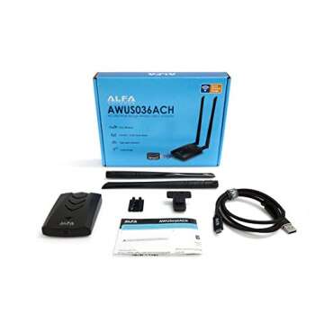 【New Version Type-C WiFi USB】 ALFA AWUS036ACH Long-Range Dual-Band AC1200 Wireless Wi-Fi Adapter...