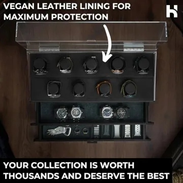 Holme & Hadfield Premium 17-Slot Wooden Watch Display Case