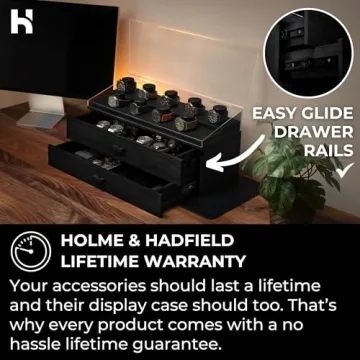 Holme & Hadfield Premium 17-Slot Wooden Watch Display Case