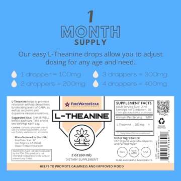FWS L-Theanine Liquid Drops for Calmness and Relaxation