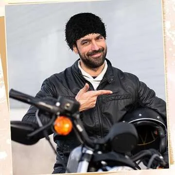 Panitay 2 Pcs Beanie Distressed Balaclava Knitted Beanie Distressed Caps Men Women Warm Winter Outdoor Hat Beanie (Black and Beige)