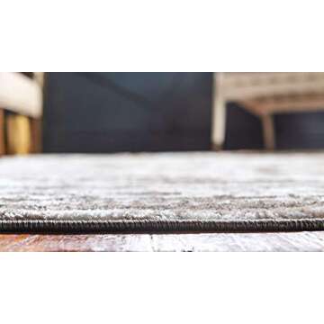 Unique Loom Sofia Collection Area Rug - Salle Garnier (7' 1" x 10' Rectangle, Light Brown/ Brown)