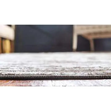 Unique Loom Sofia Collection Area Rug - Salle Garnier (7' 1" x 10' Rectangle, Light Brown/ Brown)