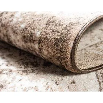 Unique Loom Sofia Collection Area Rug - Salle Garnier (7' 1" x 10' Rectangle, Light Brown/ Brown)