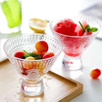 Kingrol 6 Pack Stemless Martini Glasses - Elegant Set for Every Occasion