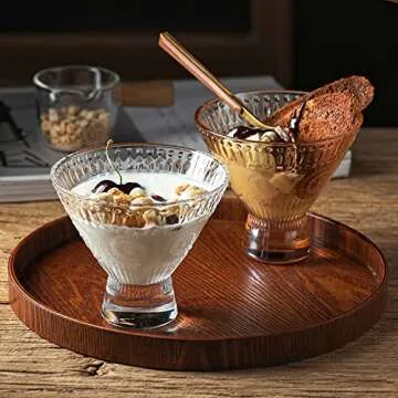 Kingrol 6 Pack Stemless Martini Glasses - Elegant Set for Every Occasion