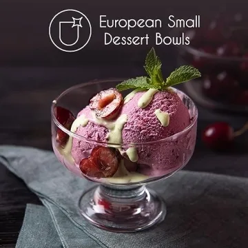 Buy Crystalia Glass Ice Cream Bowl Set - Elegant Dessert Cups