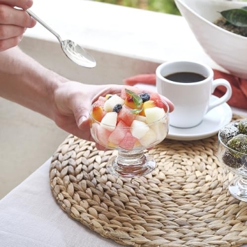 Buy Crystalia Glass Ice Cream Bowl Set - Elegant Dessert Cups