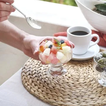 Buy Crystalia Glass Ice Cream Bowl Set - Elegant Dessert Cups