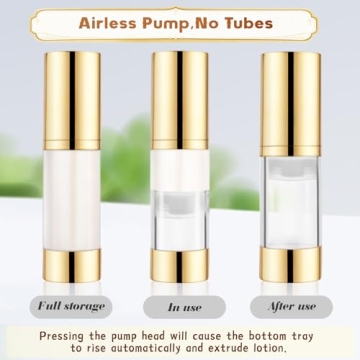 BOSMIOW 4Pcs 50ml Airless Pump Bottles for Skincare