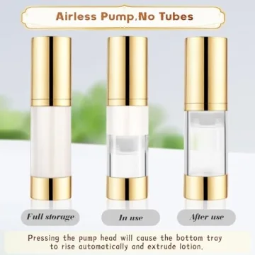 BOSMIOW 4Pcs 50ml Airless Pump Bottles for Skincare