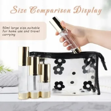 BOSMIOW 4Pcs 50ml Airless Pump Bottles for Skincare