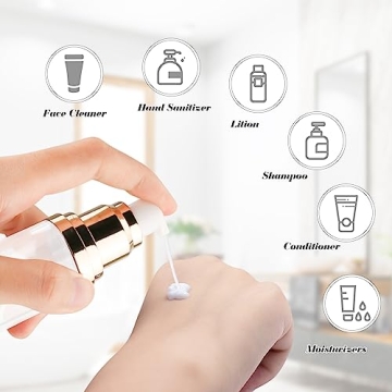 BOSMIOW 4Pcs 50ml Airless Pump Bottles for Skincare