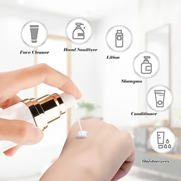 BOSMIOW 4Pcs 50ml Airless Pump Bottles for Skincare