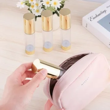 BOSMIOW 4Pcs 50ml Airless Pump Bottles for Skincare