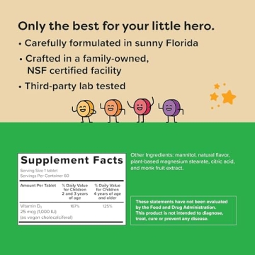 Renzo's Melty Vitamin D3 - Sugar-Free Kids Vitamins