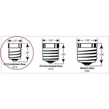 Creative Hobbies 6-Pack, Incandescent Silicone Dipped Candle Light Bulbs, 7 Watt, Longer Life Country Style, Electric Candle Lamp Replacement Light Bulbs Individually Boxed