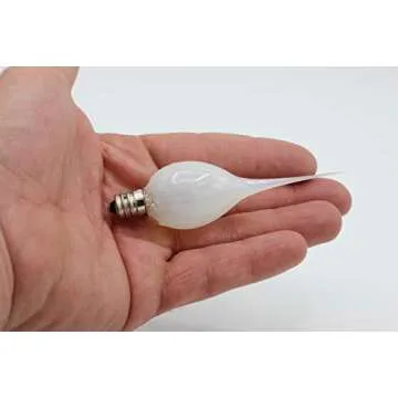 Creative Hobbies 6-Pack, Incandescent Silicone Dipped Candle Light Bulbs, 7 Watt, Longer Life Country Style, Electric Candle Lamp Replacement Light Bulbs Individually Boxed