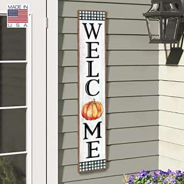 My Word! Welcome Pumpkin Porch Board Sign - Stylish Decor