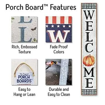 My Word! Welcome Pumpkin Porch Board Sign - Stylish Decor