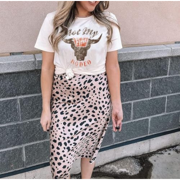 GEMLON Not My First Rodeo Cowgirl T-Shirt for Women