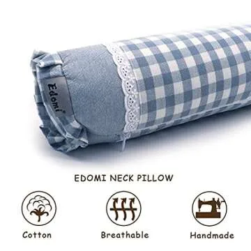 Edomi Buckwheat Neck Roll Pillow for Cool Sleep