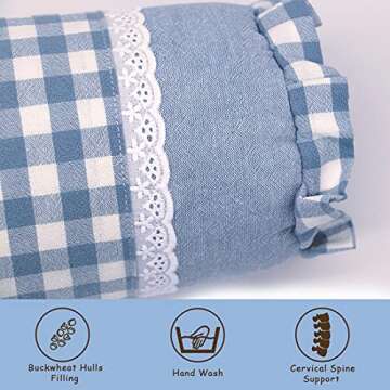 Edomi Buckwheat Neck Roll Pillow for Cool Sleep