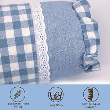 Edomi Buckwheat Neck Roll Pillow for Cool Sleep