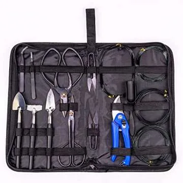GARDENERA 16-Piece Professional Bonsai Tools Set for Precise Trimming and Shaping Trees for Professional and Amateur Gardeners