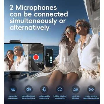 Mini Wireless Lavalier Microphone with Charging Case for iPhone