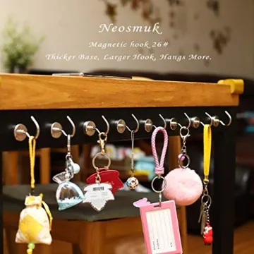 Neosmuk 60 lb Magnetic Hooks for Home Cruise Organization