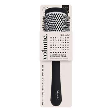 Kitsch Hair Brush, Round Blow Dry Brush 2.4" - Great for Dry & Wet Hair, Volume, Styling with Wide Bristles for Women, Men & Kids
