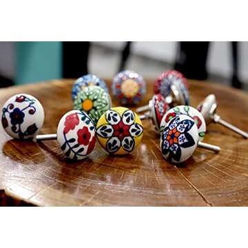 Ceramicworlds Decorative Multi Colour Knobs for Furniture