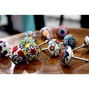 Ceramicworlds Decorative Multi Colour Knobs for Furniture