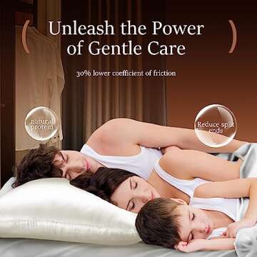 Powsure 100% Pure Mulberry Silk Pillowcase 22 Momme Set