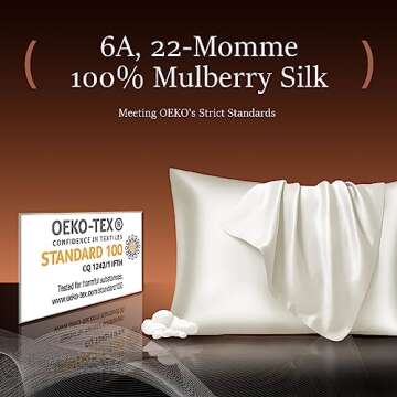 Powsure 100% Pure Mulberry Silk Pillowcase 22 Momme Set