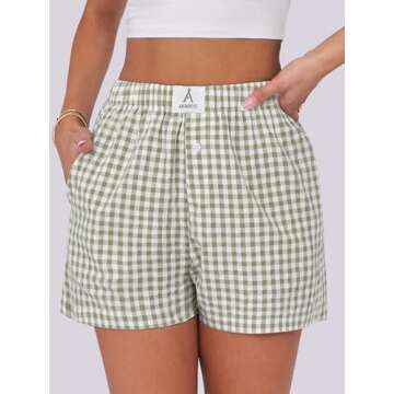 ANRABESS Women’s Summer Boxer Shorts with Pockets