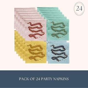Harry Potter x Bonjour Fête House Pride Large Party Napkins | 24 Pack (6.5")