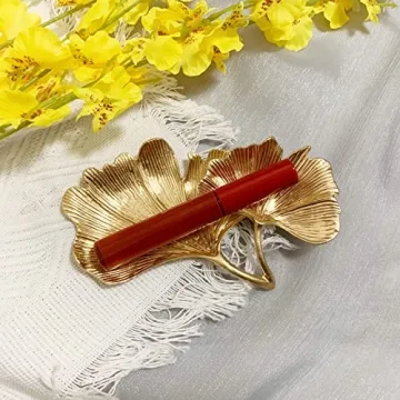 Leaf-Shaped Jewelry Dish - Elegant Trinket Organizer