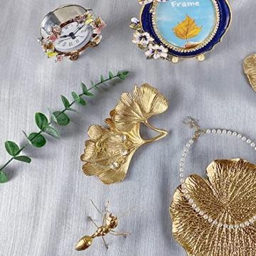 Leaf-Shaped Jewelry Dish - Elegant Trinket Organizer