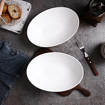 ZONEYILA 10" Porcelain Chip Resistant Serving Bowls