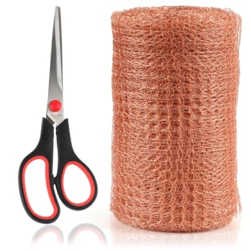 Copper Mesh Rodent Control， 5”X 20 Feet Copper Wool，100% Pure Copper Mesh for Slugs，Rustproo...