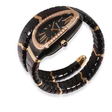 BVLGARI, Pre-Loved Serpenti Spiga Women's Watch in 18K Rose Gold/Ceramic,